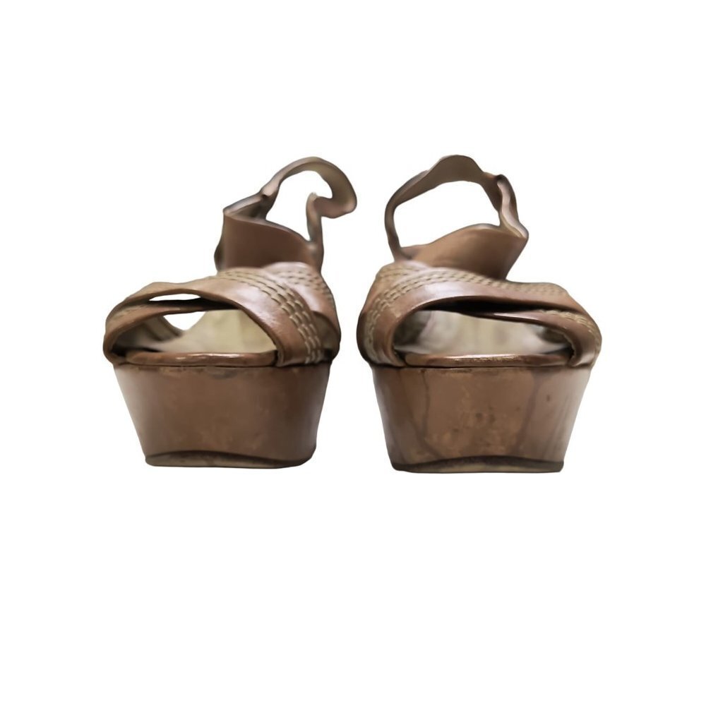 Vintage Chloe leather Wedge sandals Size 39.5 US Size US shoe size‎ 8.5. - Picture 3 of 13